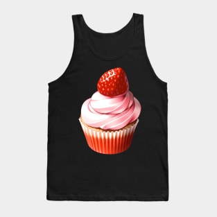 Sweet Strawberry Cupcake Tank Top